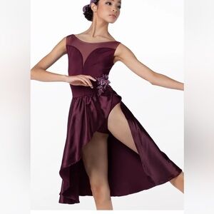 Weissman Charmeuse cutaway Chasing Cars dance costume / dress Size LC / 14